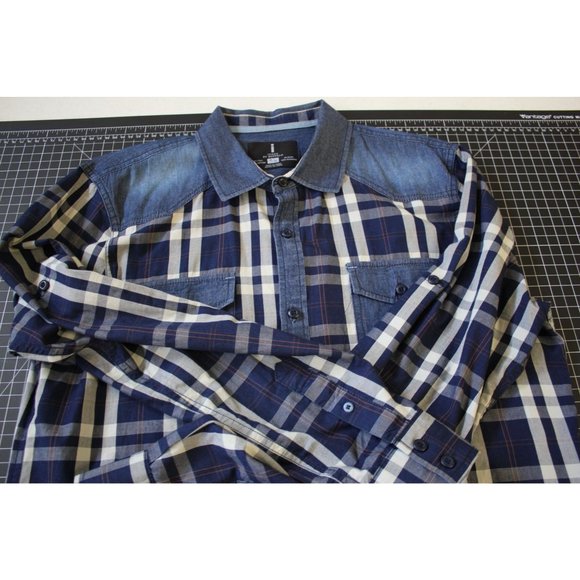 Jeans by Buffalo /Men's (Size M) casual dress button up shirt. Denim with cotton - Picture 13 of 16
